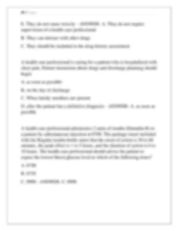 Medication Administration Test Bank: 2024-2025 Edition | Exams Nursing ...