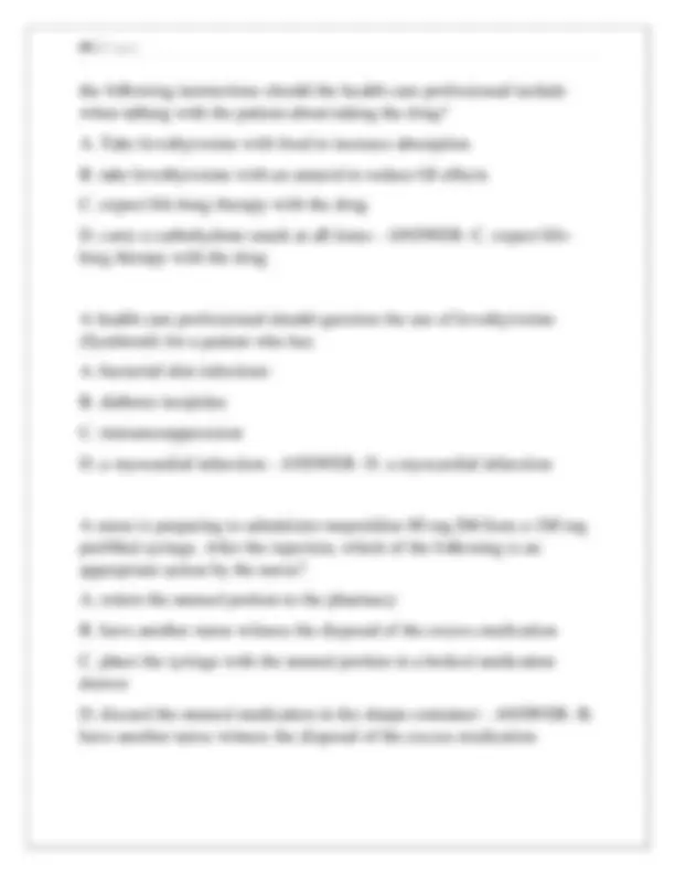 Medication Administration Test Bank: 2024-2025 Edition | Exams Nursing ...