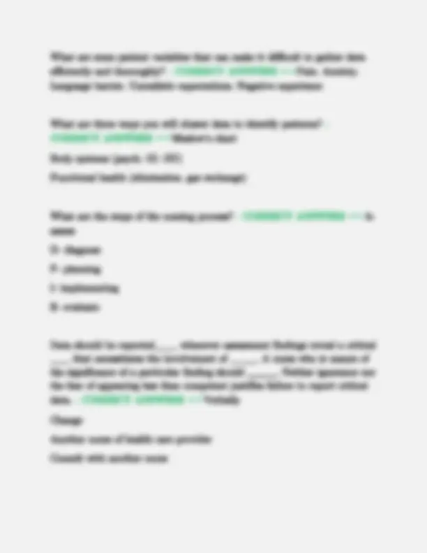 Foundations of Adult Nursing Care Exam 1 with correct answers | Exams ...