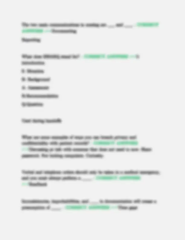 Foundations of Adult Nursing Care Exam 1 with correct answers | Exams ...