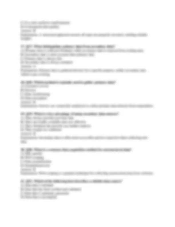 CCA Data Analyst Exam | Exams Technology | Docsity