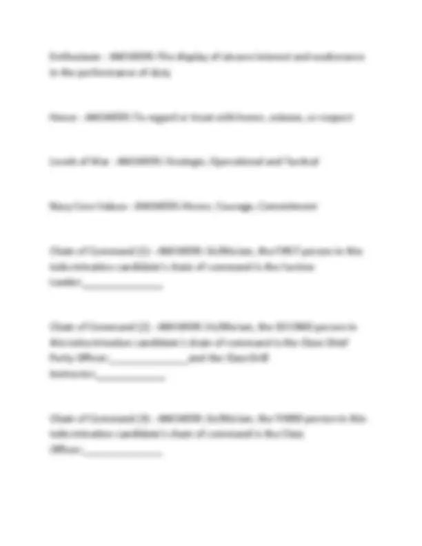NAVY OCS KNOWLEDGE TEST EXAM WITH CORRECT QUESTIONS WITH CORRECTRY ...