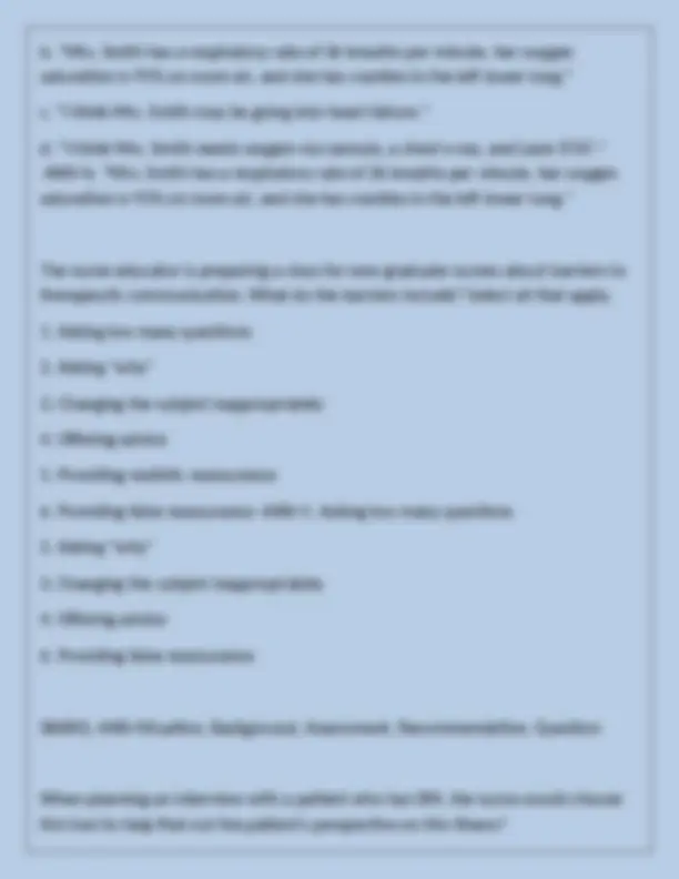 NUR 203 Exam 1 Practice Questions With Complete Solutions Latest Update ...