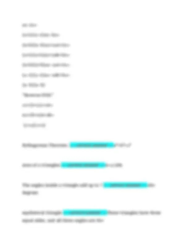 TSIA2 MATH STUDY GUIDE Actual Exam Questions and 100% Verified Detailed ...