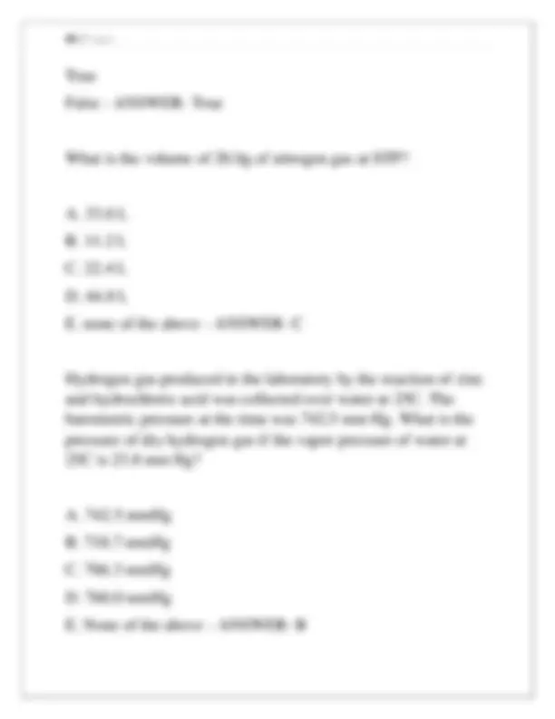 CHEM 101 FINAL EXAM IVY TECH EXAM COMPLETE 100 QUESTIONS AND CORRECT ...