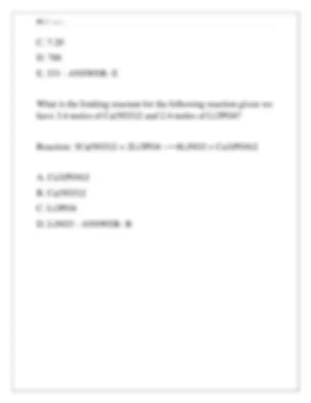 CHEM 101 FINAL EXAM IVY TECH EXAM COMPLETE 100 QUESTIONS AND CORRECT ...
