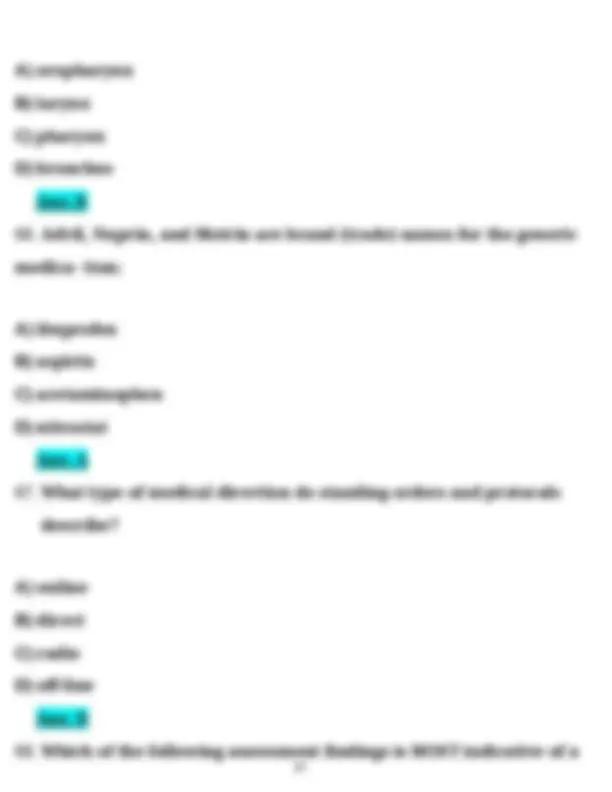 NREMT Final Exam Study Guide + Practice Test (Latest 2025 / 2026) Qs ...