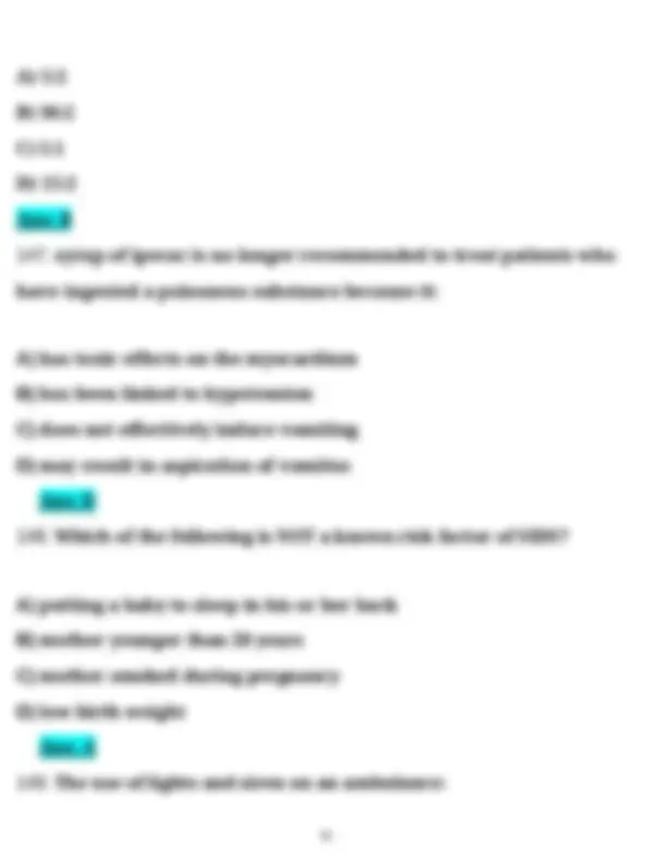 NREMT Final Exam Study Guide + Practice Test (Latest 2025 / 2026) Qs ...