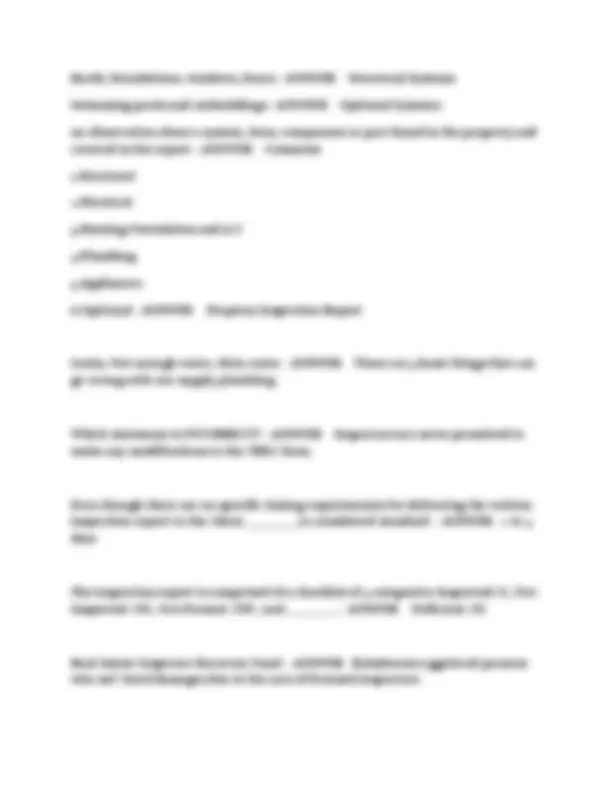Residential Inspections for Real Estate Agents SAE Exam: Questions and ...