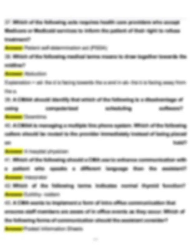2025 CMA Final Practice Test Questions and Answers Updated Version 2025 ...