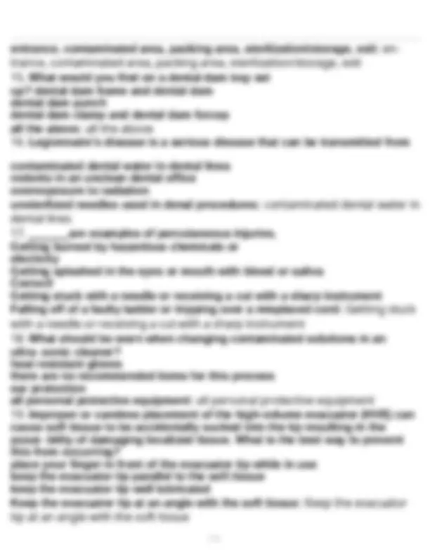 Dental Assistant Final Exam Questions with Answers | Exams Dentistry ...
