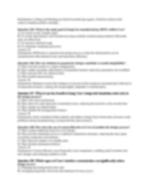 Creo Fundamentals Exam: Multiple Choice Questions and Answers | Exams ...
