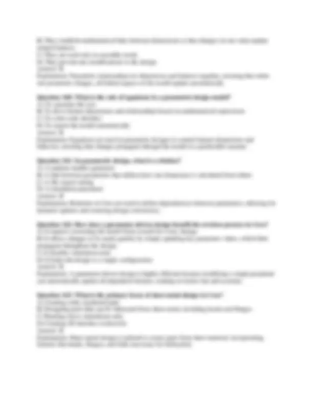 Creo Fundamentals Exam: Multiple Choice Questions and Answers | Exams ...