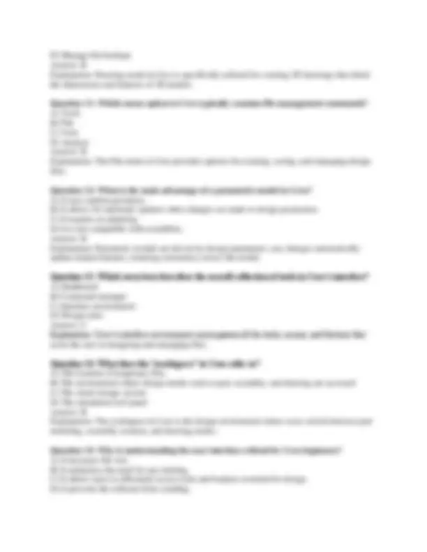 Creo Fundamentals Exam: Multiple Choice Questions and Answers | Exams ...