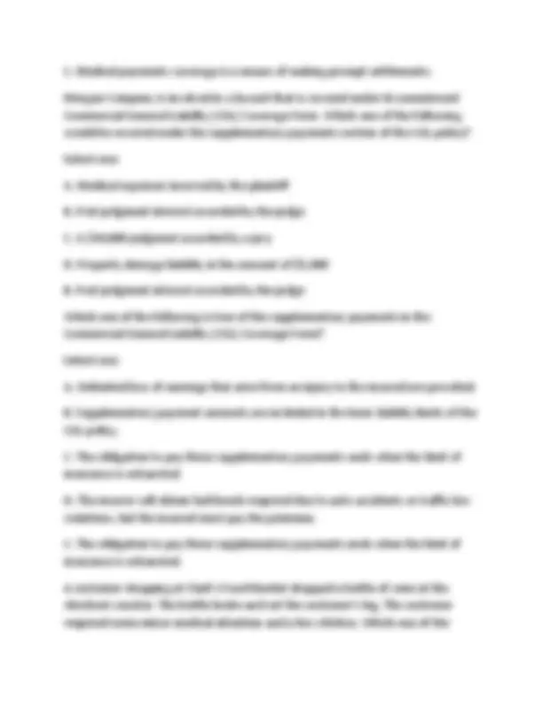 CPCU 552 (ACTUAL EXAM) QUESTIONS AND ANSWERS 2025 | Exams Credit