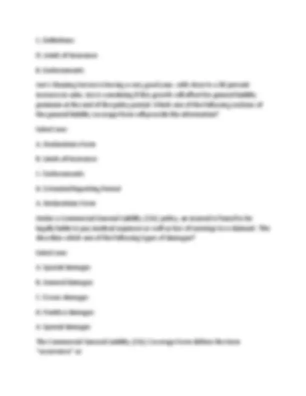 CPCU 552 (ACTUAL EXAM) QUESTIONS AND ANSWERS 2025 | Exams Credit