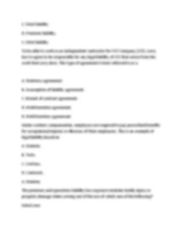 CPCU 552 テキスト CPCU 552 (ACTUAL EXAM) QUESTIONS AND ANSWERS 2025 | Exams Credit