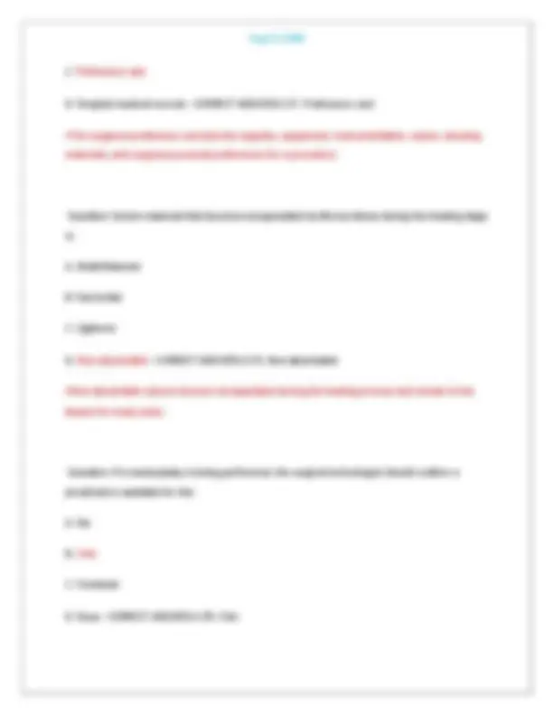NBSTSA Certification Exam Test Bank: Questions and Answers for Surgical ...
