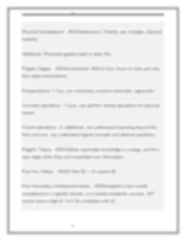 Psychology 105 Final Exam: Questions and Answers | Exams Psychology ...
