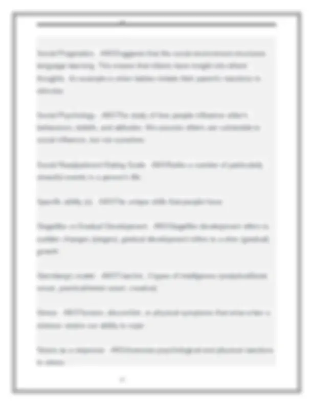 Psychology 105 Final Exam: Questions and Answers | Exams Psychology ...