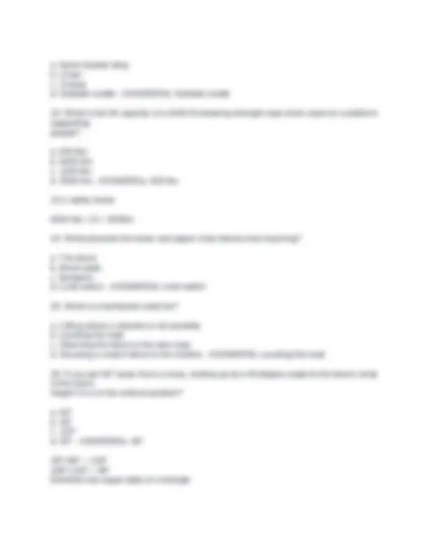 Millwright - Rigging and Hoisting Questions And Answers 100% Correct ...