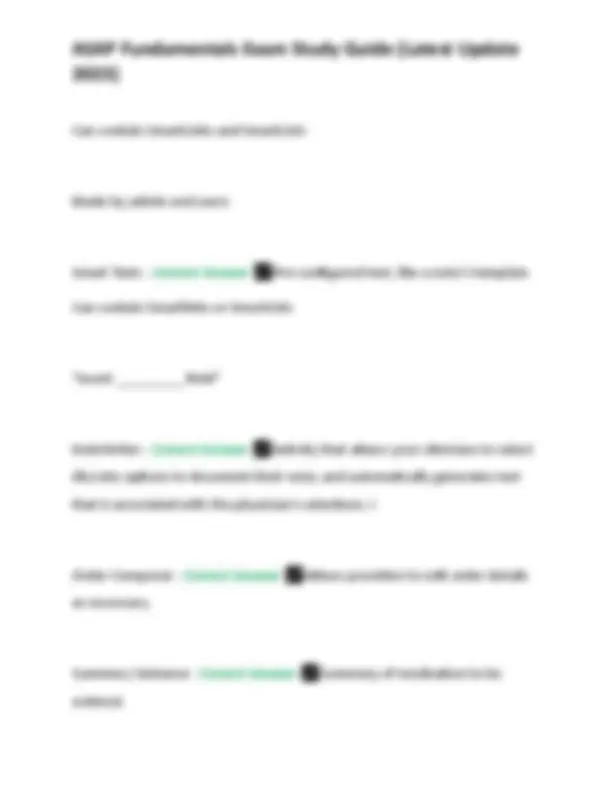 ASAP Fundamentals Exam Study Guide (Latest Update 2023) | Exams Nursing ...