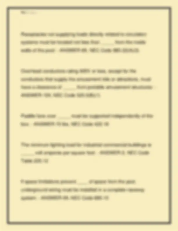Nec Code Questions National Electrical Code (NEC) Exam Questions and Answers: A ...