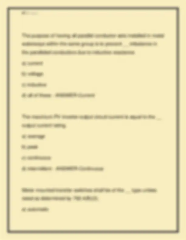 Nec Code Questions National Electrical Code (NEC) Exam Questions and Answers: A ...