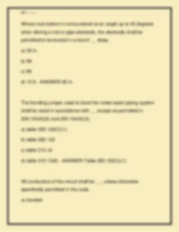 Nec Code Questions National Electrical Code (NEC) Exam Questions and Answers: A ...