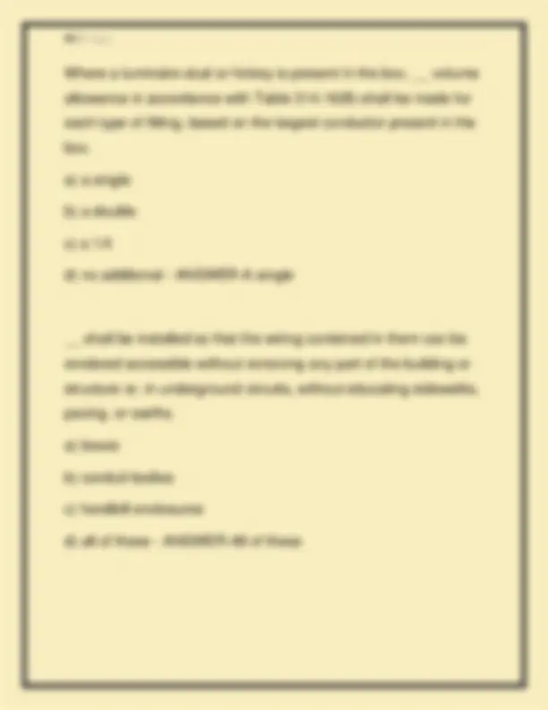 Nec Code Questions National Electrical Code (NEC) Exam Questions and Answers: A ...