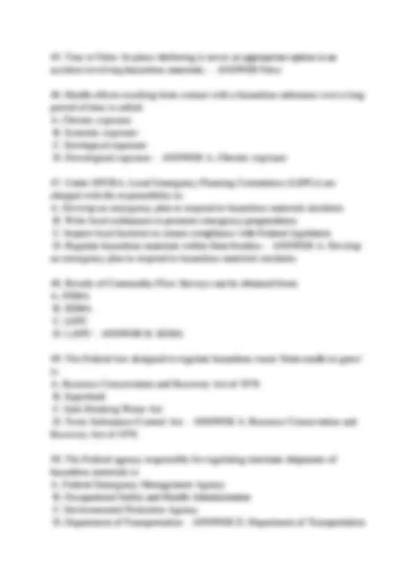 LATEST (2025) HAZMAT 5a TEST QUESTIONS WITH 100% VERIFIED ANSWERS ...
