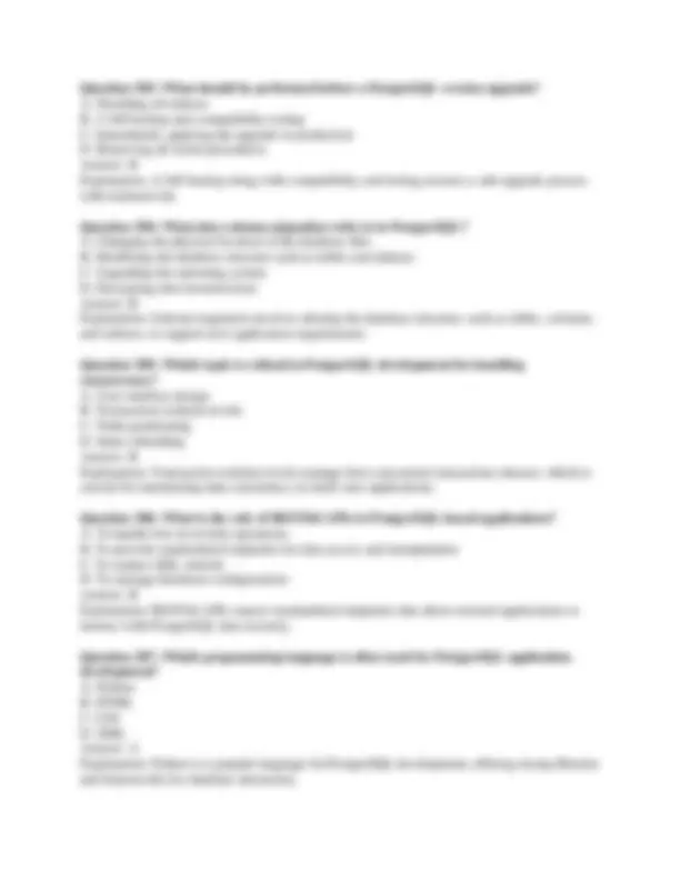 EDB PostgreSQL 13 Professional Exam | Exams Technology | Docsity