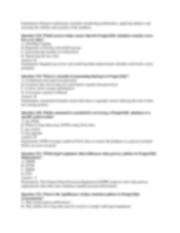 EDB PostgreSQL 13 Professional Exam | Exams Technology | Docsity