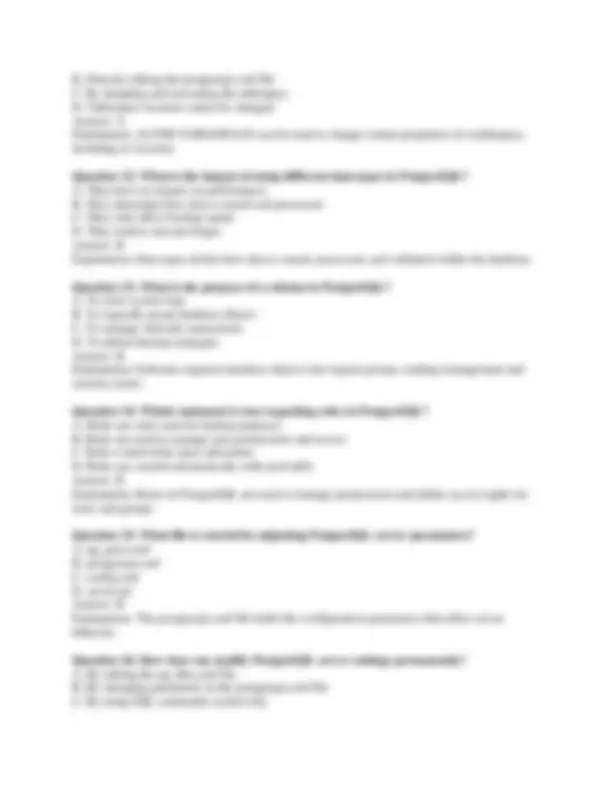 EDB PostgreSQL 13 Professional Exam | Exams Technology | Docsity