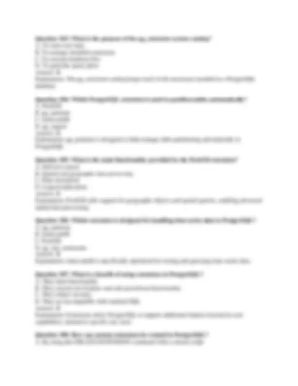 EDB PostgreSQL 13 Professional Exam | Exams Technology | Docsity