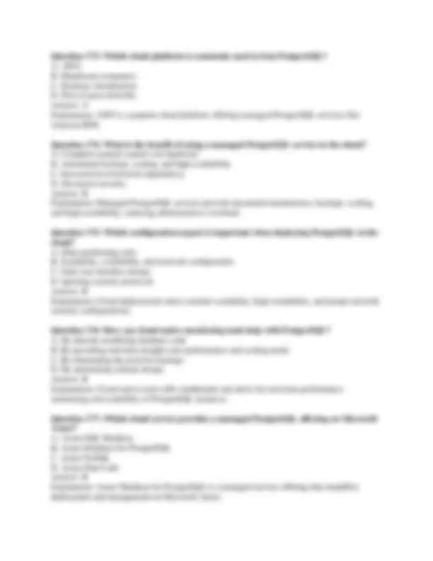 EDB PostgreSQL 13 Professional Exam | Exams Technology | Docsity