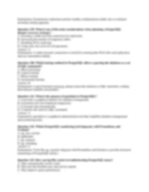 EDB PostgreSQL 13 Professional Exam | Exams Technology | Docsity