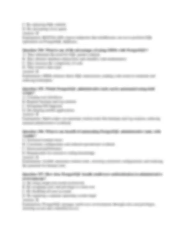 EDB PostgreSQL 13 Professional Exam | Exams Technology | Docsity