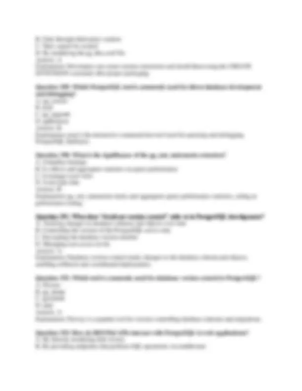 EDB PostgreSQL 13 Professional Exam | Exams Technology | Docsity