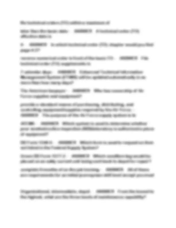 Air Force Technical Orders and Maintenance Procedures: A Q&A Guide ...