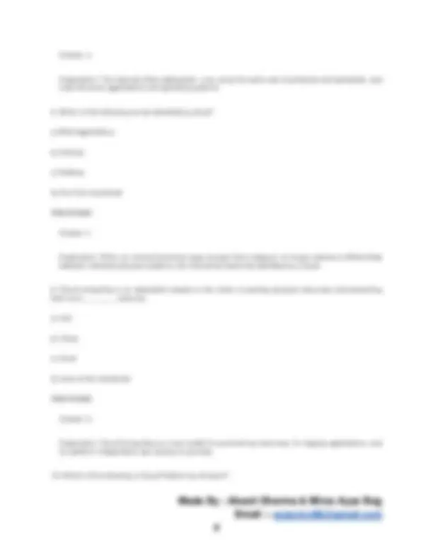CLOUD COMPUTING MCQ newest comprehensive exam over 1000 questions with ...