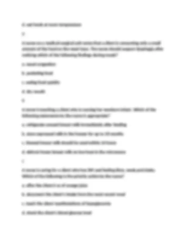 Nutrition Exam Questions and Answers for Nursing Students | Exams ...