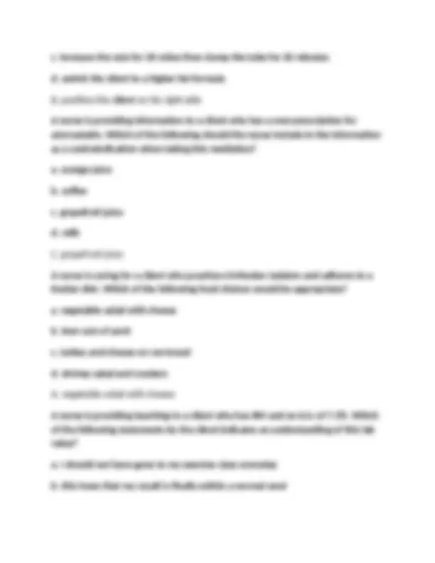Nutrition Exam Questions and Answers for Nursing Students | Exams ...