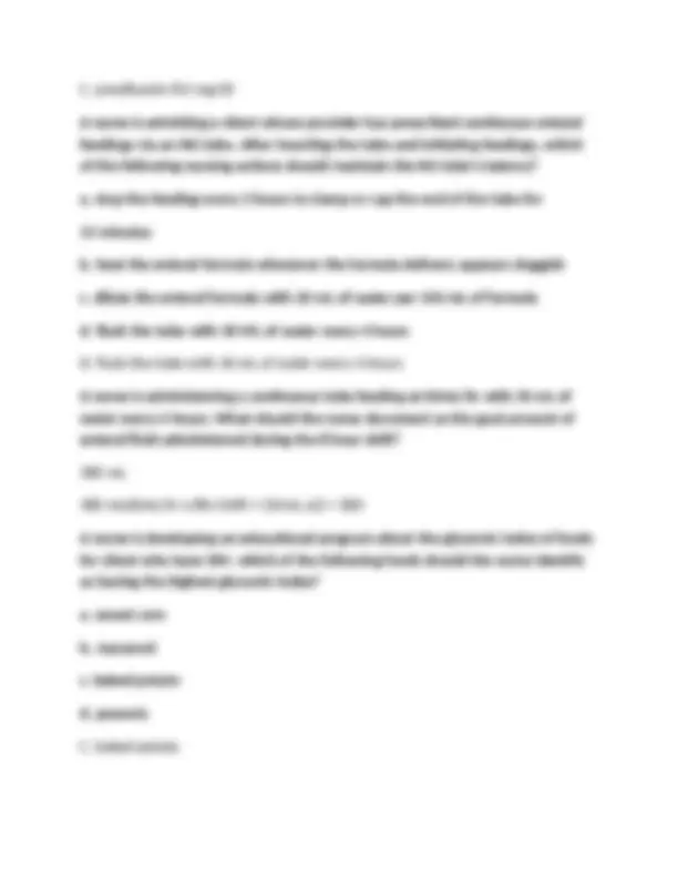 Nutrition Exam Questions and Answers for Nursing Students | Exams ...