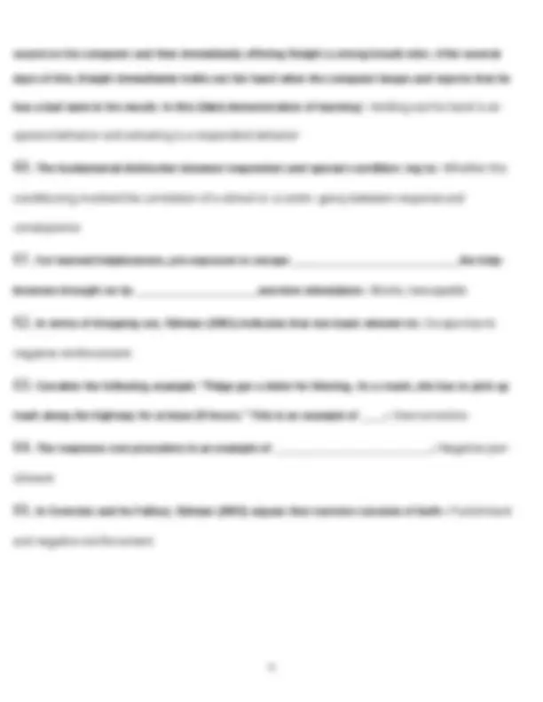 SPCE 609 Comprehensive Final Exam Questions and Answers: Behavior ...