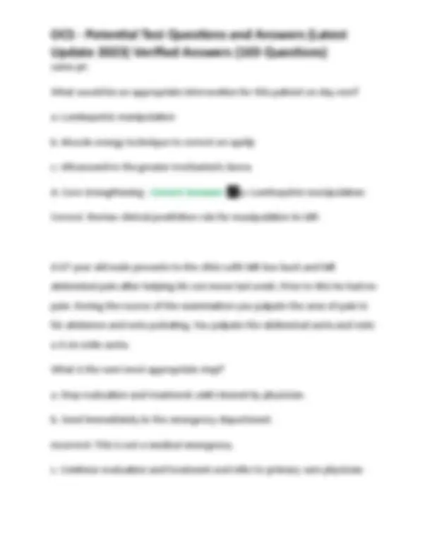 OCS - Potential Test Questions and Answers (Latest Update 2023 ...