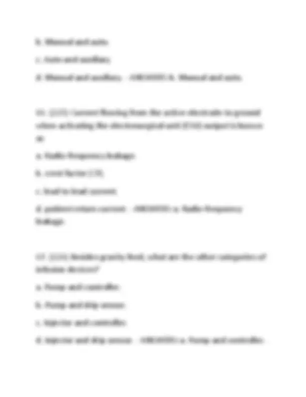Bmet Math Questions Biomedical Equipment Technology (BMET) Exam Questions and Answers ...