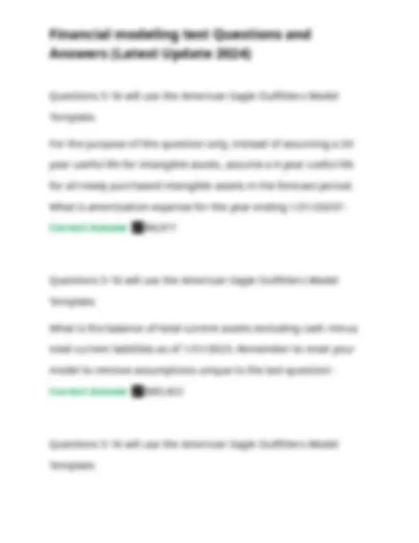 Financial Modeling Test Questions and Answers: A Comprehensive Guide ...