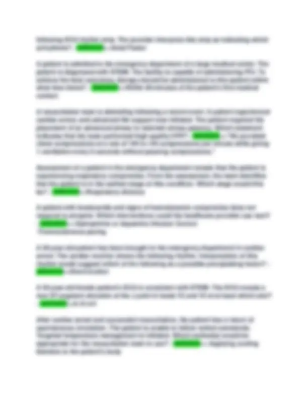 ACLS RED CROSS 2025 EMAM QUESTIONS AND ANSWERS | Exams Nursing | Docsity