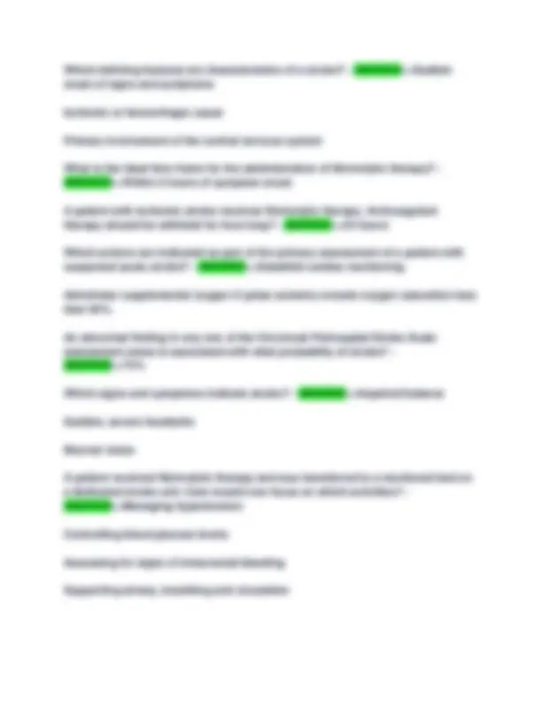 ACLS RED CROSS 2025 EMAM QUESTIONS AND ANSWERS | Exams Nursing | Docsity